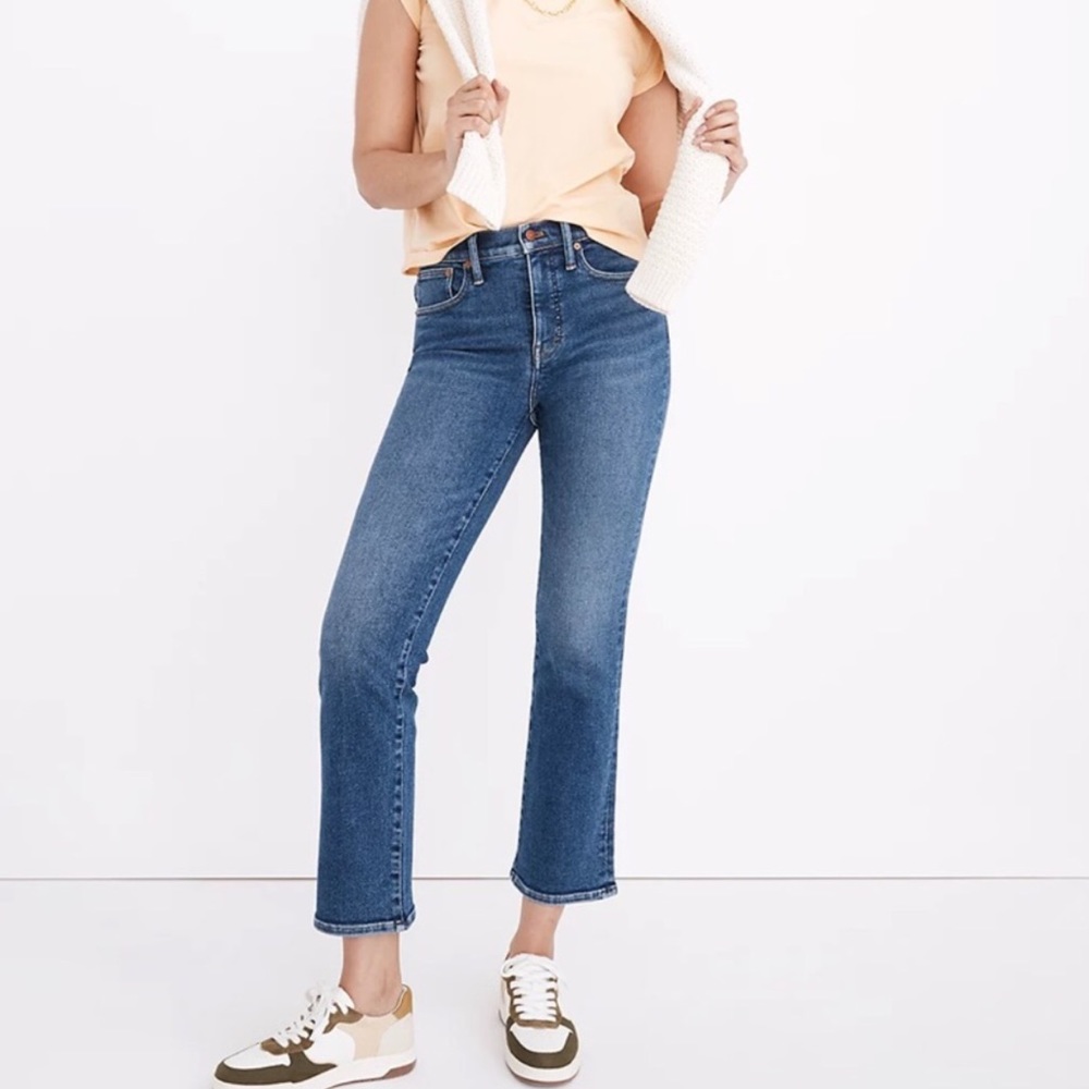 Madewell Classic Mid-Blue Straight Jeans